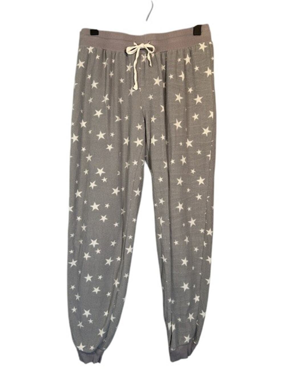 Free Press Purple Star Waffle Knit PJ Loungewear Sleep Pants Women Sz S
